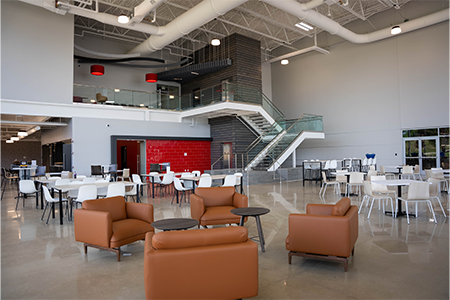 cafeteria in tommy's express headquarters