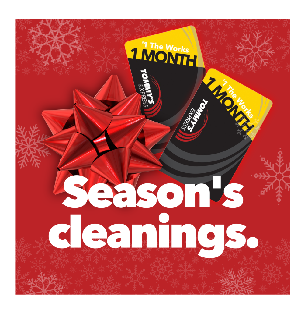 Two 1-month TommyClub The Works gift cards with Season's Cleaning under it.