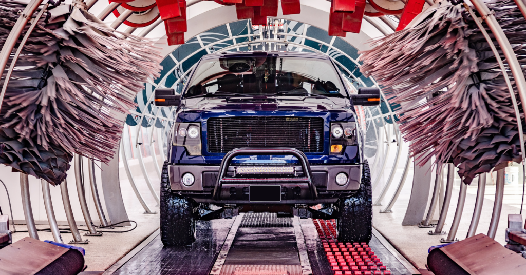 Tommy's Express Car Wash Lifted Truck