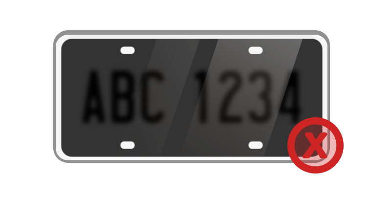 plate-cover license plate with cover