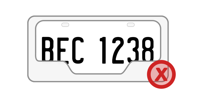 plate-frame license plate with frame