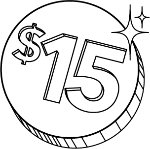 $15 coin graphic